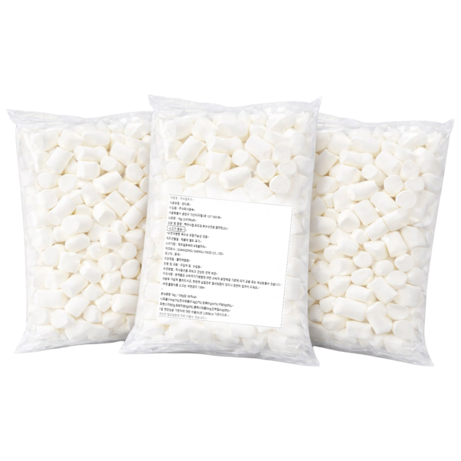 [당일출고] 화이트 마시멜로우1kg, 두쫀쿠전용,저당, 대용량 업소 카페 베이킹, 1개, 1kg 5,300원