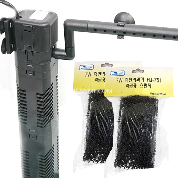 벅스앤미 7w 측면여과기 + 리필필터 2개 세트 (HJ-751) 15,500원