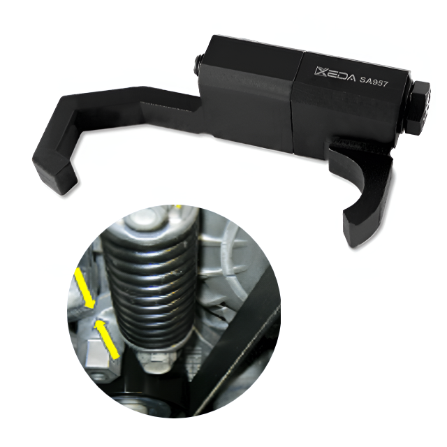 XEDA 대만산 현대 기아 하이브리드 오토텐셔너 압축공구 엔진 타이밍벨트 SA957, 1개 38,500원