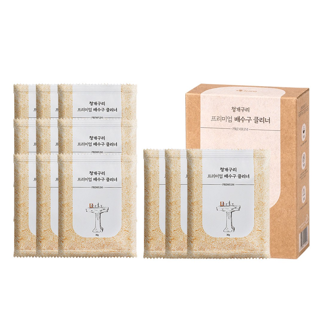 하비비 배수구 세정제 하수구 클리너 싱크대 욕실 막힘 냄새 제거 4박스 12회분, 12개, 30g 9,590원