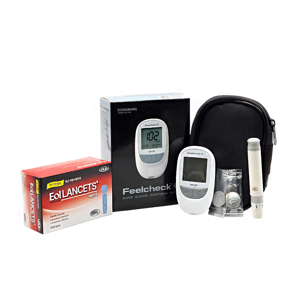 동방메디컬 필첵e 혈당측정기 + FA 멸균이올란셋 28G 200개입 15,500원