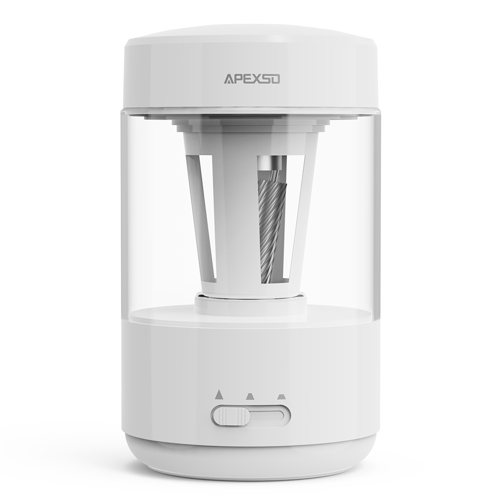 APEXSO 자동상승 연필깎이 스마트 전동연필깎이 3단계 자동연필깍이 올인원 C타입 충전 무선, 1개, 흰색 28,800원