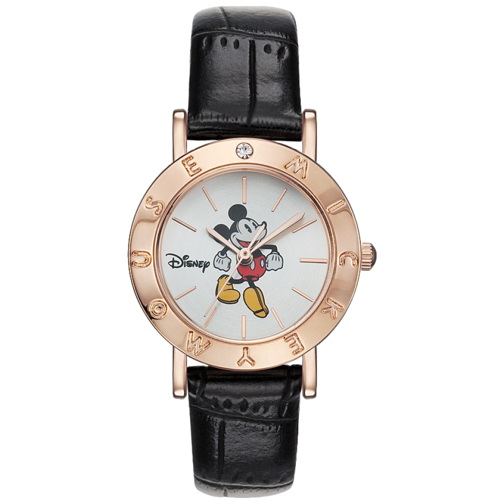 디즈니 미키마우스 여성 가죽밴드 손목시계 D12027RG 49,800원