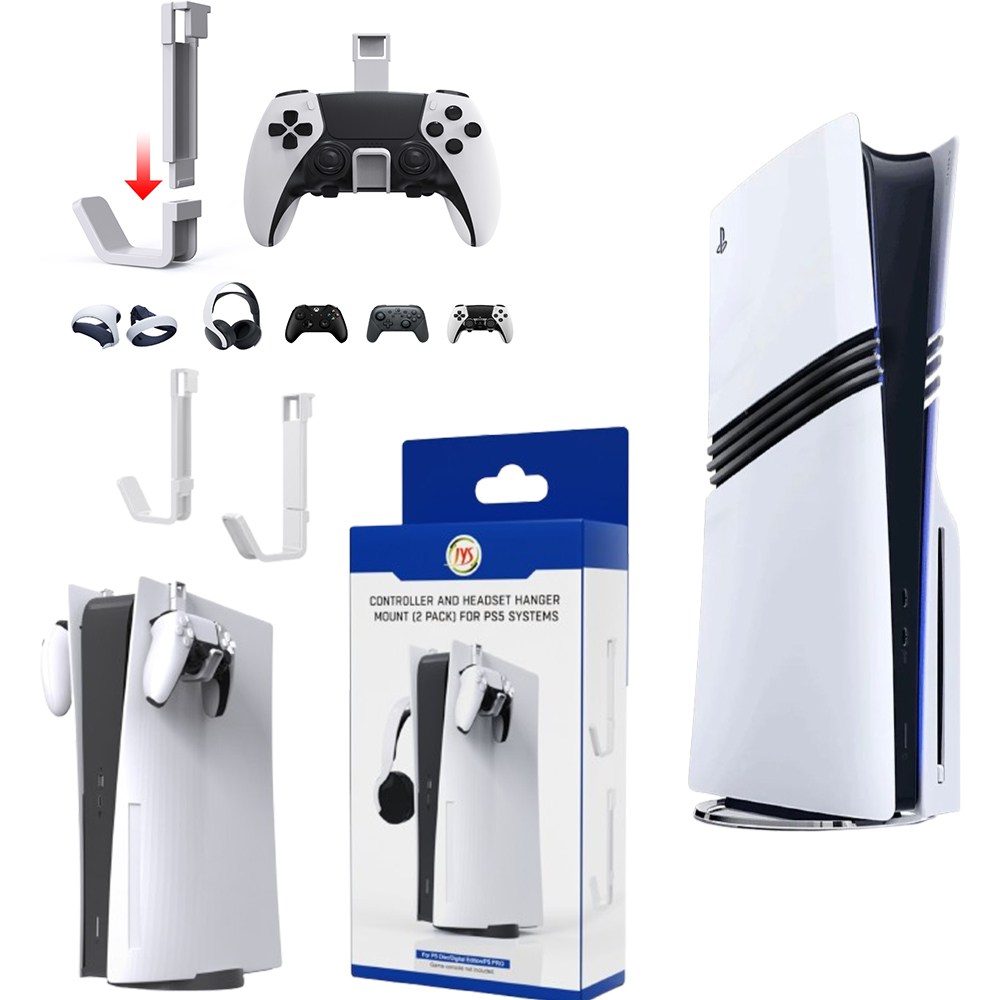 PS5 PRO 헤드셋 및 듀얼센스 거치 걸이식 고리-후크 2in1  플스5 프로 슬림 오리지널 4,000원