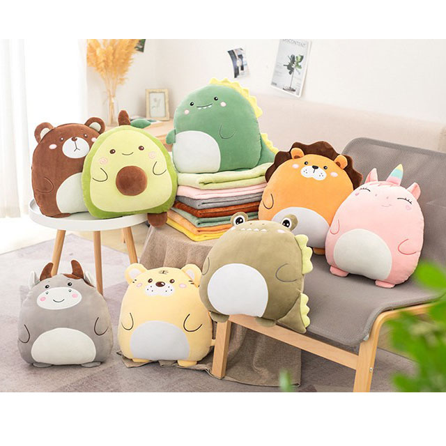 인형 쿠션 담요 예쁜 동물 캐릭터 인형 쿠션 무릎담요 11,800원