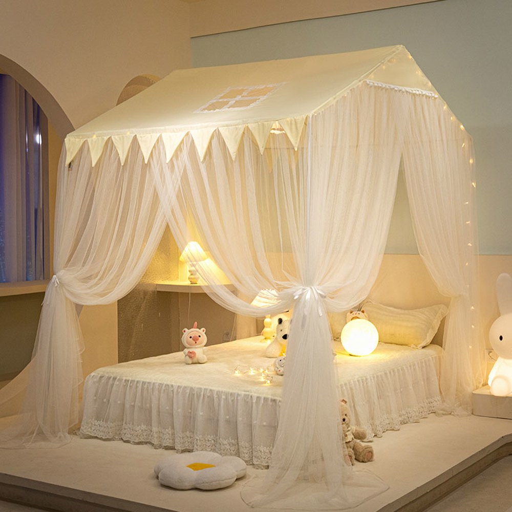 공주침대 모기장 사각 캐노피 공주모기장 모기방지 대형 커튼 A타입 텐트형 만샤공주 1인용 172,500원