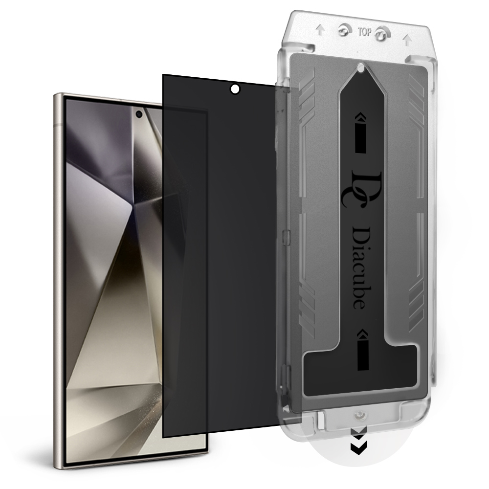 다이아큐브 지문인식강화 3D 프리미엄 글라스 저지문 9H 고경도 오토핏 사생활보호 강화유리 2P 삼성 갤럭시S24울트라 호환 지문재등록필수 14,500원