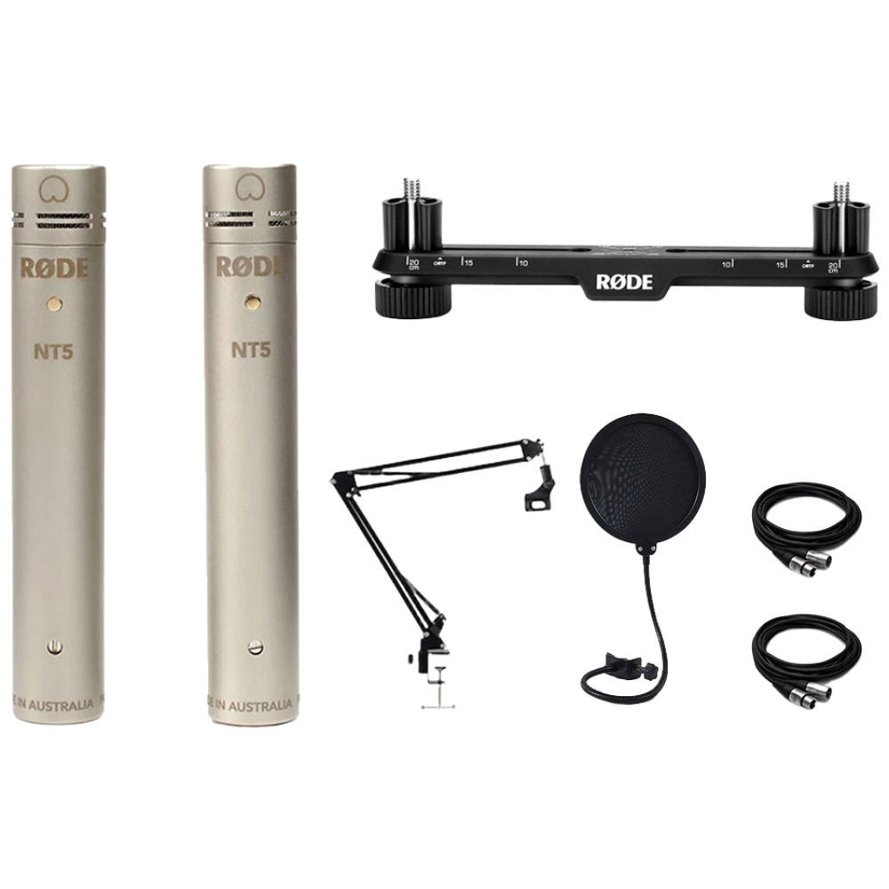 [녹음용 패키지] 로데 NT5 Matched Pair 2개 로데 스테레오바 팝필터 케이블 관절 스탠드, NT5 MP+스테레오바+팝필터+케이블+관절스탠드 648,000원