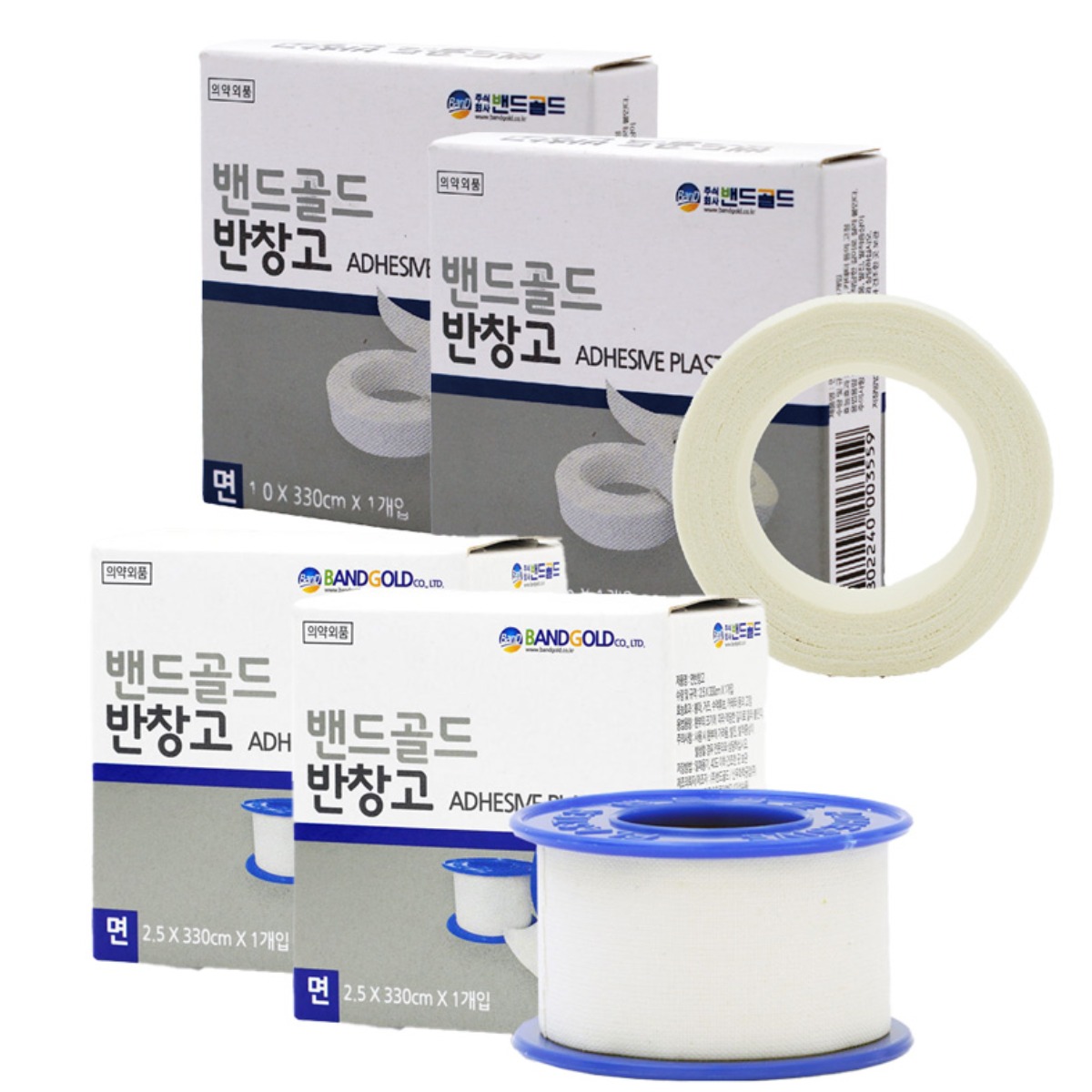 밴드골드 면반창고 1cm x 330cm + 2.5cm x 330cm, 2세트 6,500원