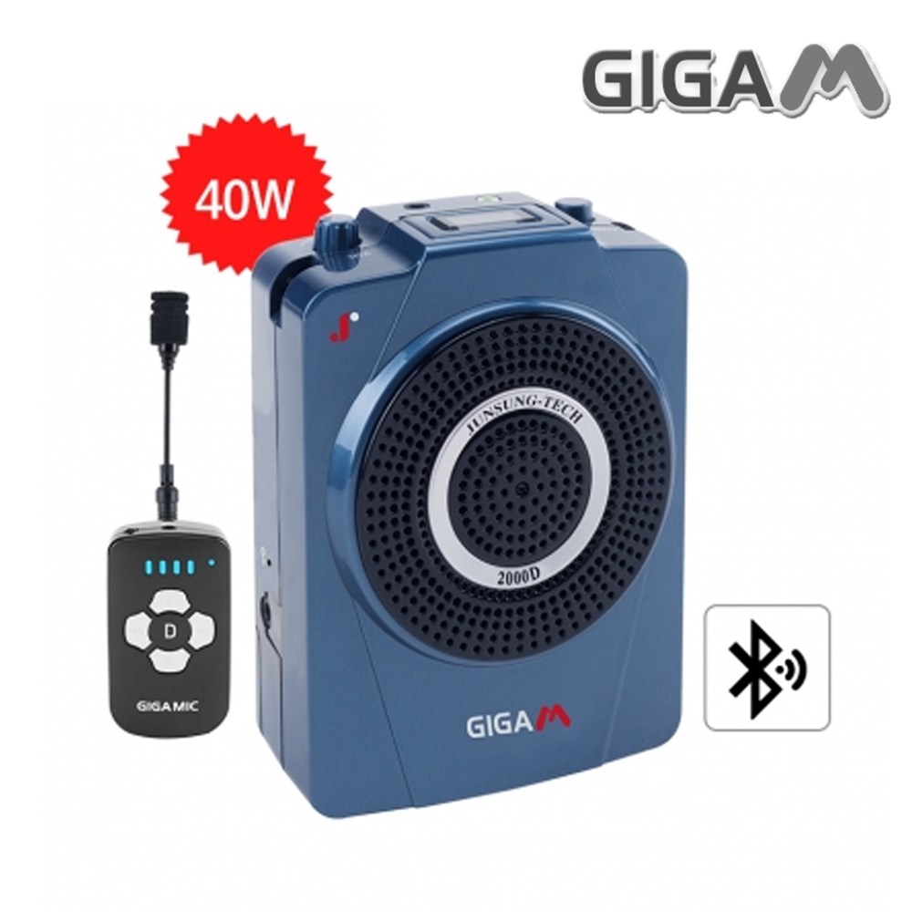 준성테크 기가엠 2000DB 블루투스 40W 휴대용 UHF 무선 마이크 286,000원
