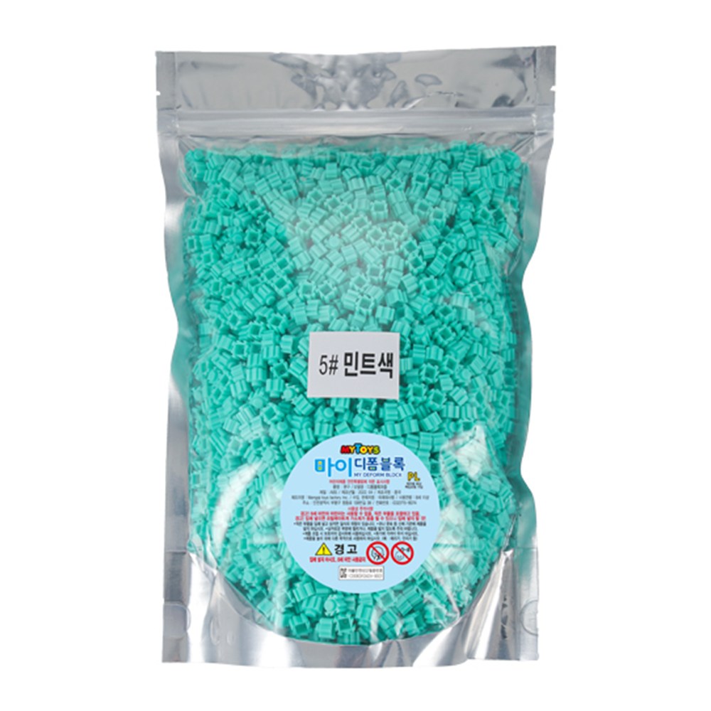 MYTOYS 마이디폼블럭 8mm No.5 민트색 500g (약 2,650피스) 7,090원