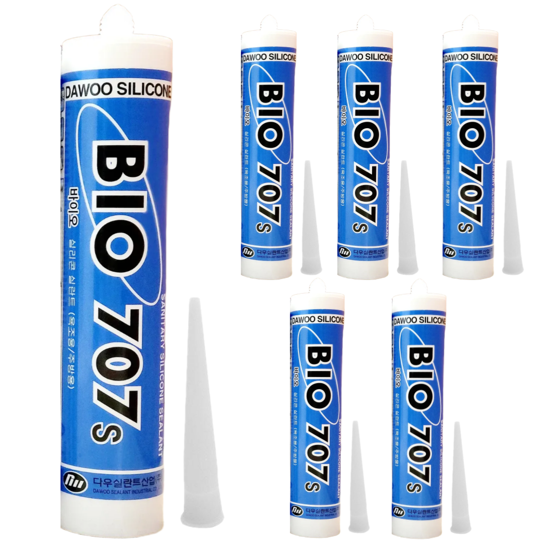 욕실용 실리콘 바이오 707(노즐 포함, 안전포장), 백색, 6개 18,000원