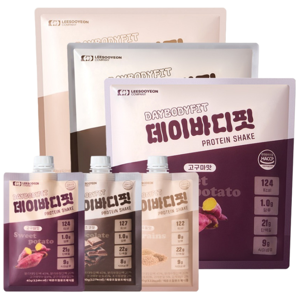 데이바디핏 분리유청 단백질 쉐이크 식사대용 프로틴 파우더 초코맛 곡물맛 고구마맛 2팩 (14개입), 40g 50,960원