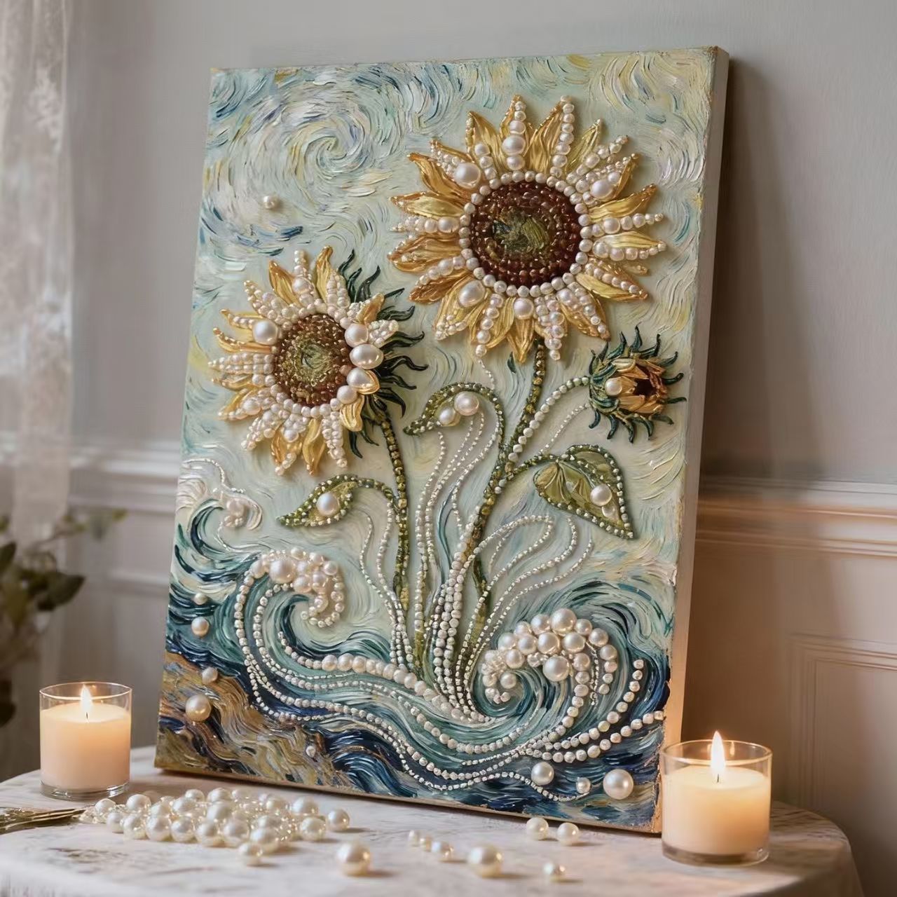 진주 그림 DIY 핸드메이드 장식 비즈키트, 1개, 2번 35,000원