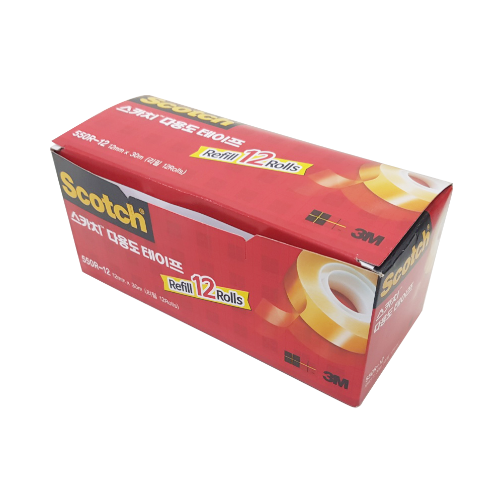 3M 스카치 550R 다용도 테이프 리필 12mm x 30m 15,900원