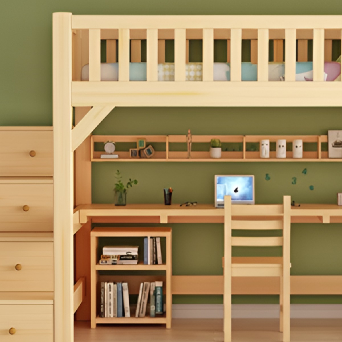 우드벙커 좁은방 공간활용 원목 벙커 침대 2층 이층 게스트 하우스 어린이 성인 기숙사 DIY, A 369,000원