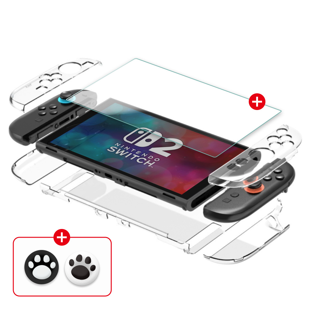 뷰씨 닌텐도 하드 풀커버 케이스 고화질 액정 보호 필름 강화유리 세트 12,900원