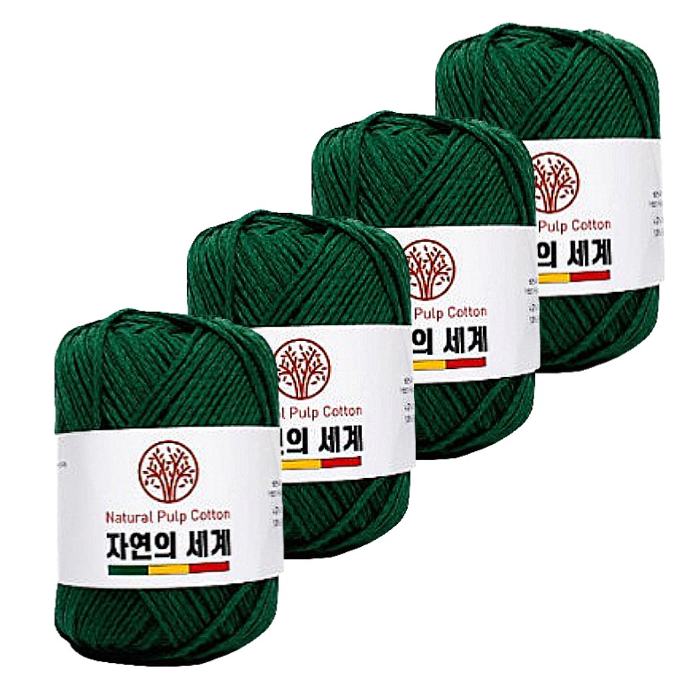 마이울 자연의세계 4p 펄프 종이실 코튼 뜨개실 코바늘 가방 모자 베이비 모자 인형 뜨개질 니트 24,000원
