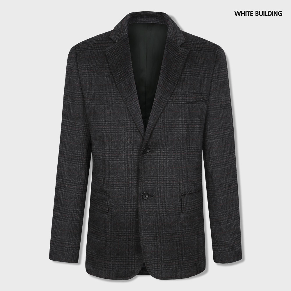 화이트빌딩 남자 가을 겨울 울 모직 헤링본 체크 자켓 정장 블레이져 72,900원