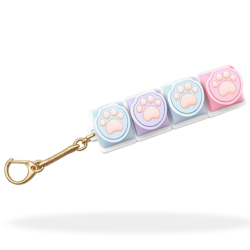 고양이 딸깍이 냥이발 키링 LED 피젯토이 키캡 클리커, 2개, 혼합 색상 24,400원