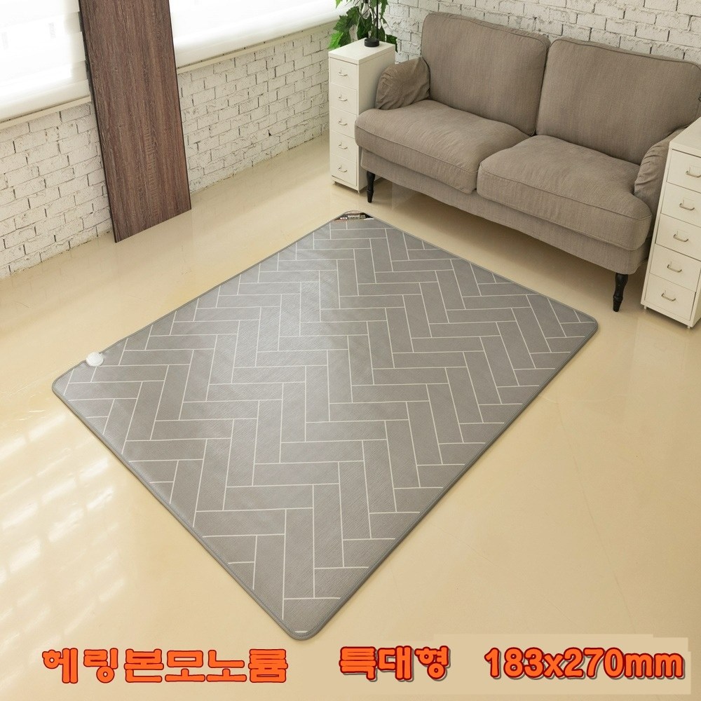 E한일 AI 탄소매트 모노륨 183x270mm 특대형 우드모노륨 헤링본모노륨 카본매트 인공지능 좌우 분리 난방 거실매트 바닥 전기매트 온열 매트 추천 198,000원