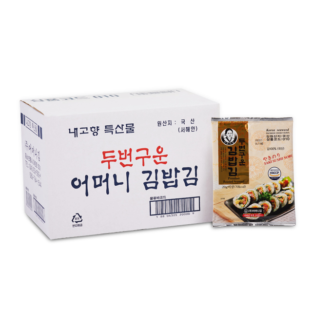 [광천어머니김 본사 발송] 두번구운 김밥김, 60개 118,900원