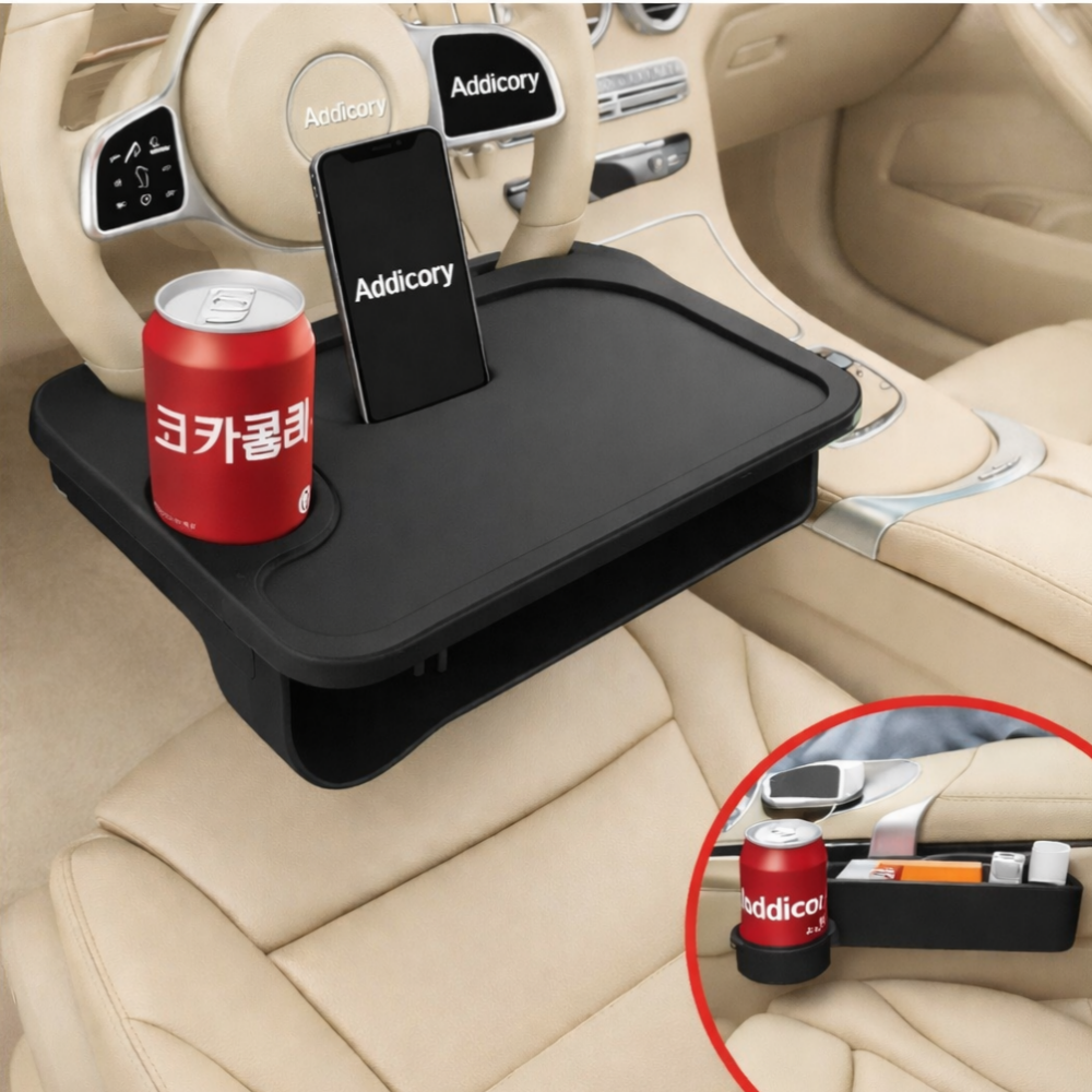 에딕코리 차량용 핸들 테이블 노트북거치대, 블랙, 1개 35,000원