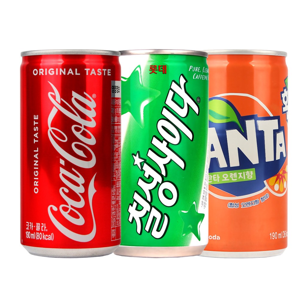 [코카]콜라/환타/스프라이트 190ml 혼합 세트 10캔씩 총30캔 소캔 탄산 음료, 현재가 16,980원