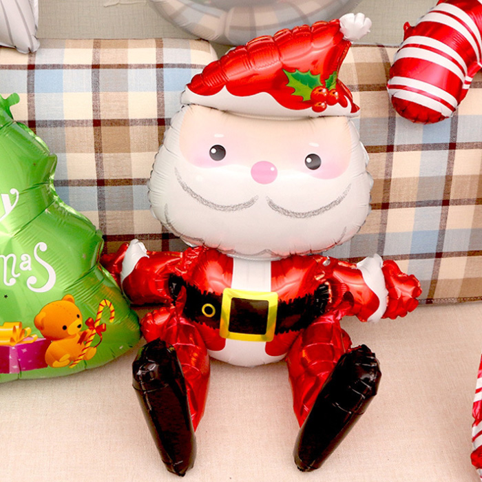 [예쁨주의지호] 대형 캐릭터 크리스마스풍선 / 산타풍선/지팡이풍선/선물풍선/눈사람풍선/루돌프풍선, 크리스마스풍선_ 대형 앉아있는 산타 3,000원