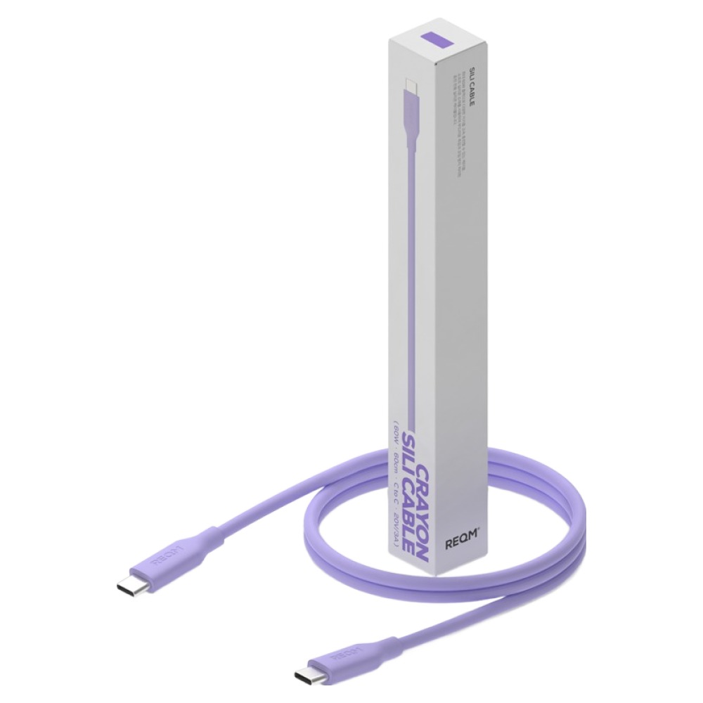 리큐엠 C타입-C타입 크레용 숏 고속충전 데이터 전송 케이블 60W, LAVENDER, 1개, 30cm 9,400원