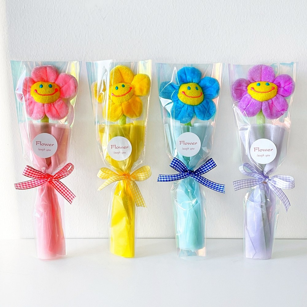 래프유 스마일 꽃인형 꽃다발 4p 15,400원