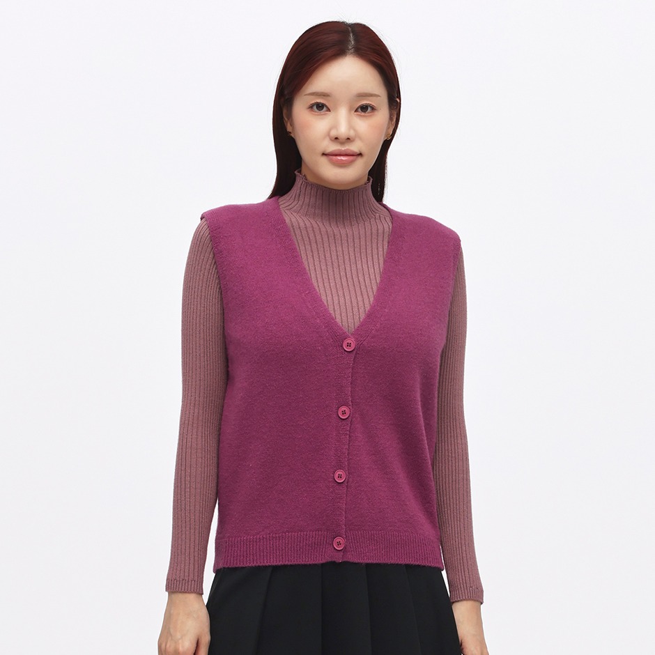 엘쏘 여성용 울터치 기본 브이넥 니트 조끼 15,970원