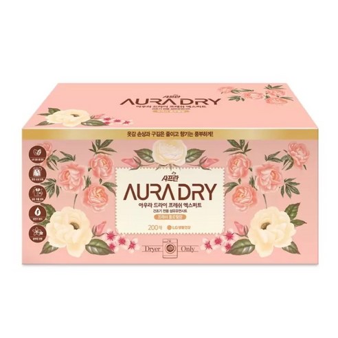 아우라 엑스퍼트 건조기용 섬유유연제 시트 200매, 200매, 4개 83,900원
