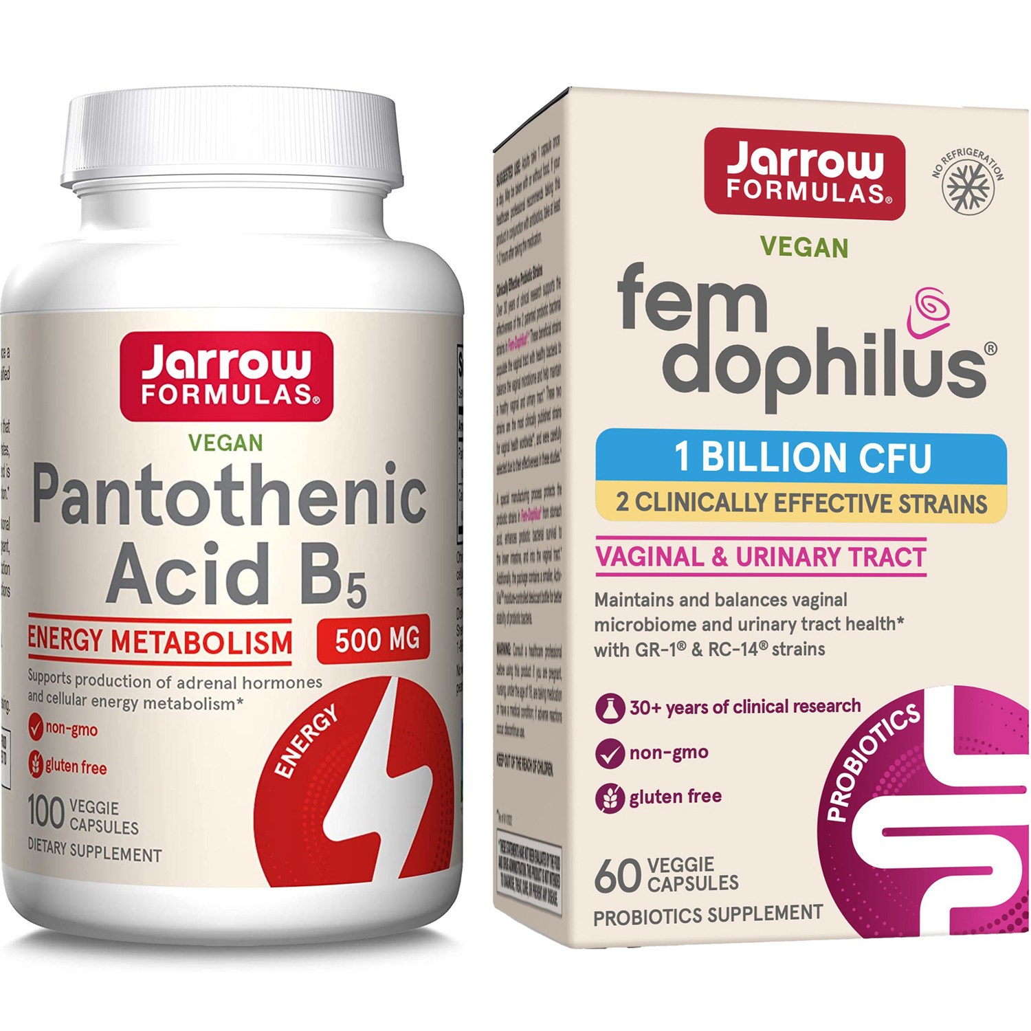 재로우 우먼 펨-도필러스 유산균 10억 베지테리안 캡슐, 유산균 60개입 + 펜토텐산 100개입, 1개, 60정 47,660원