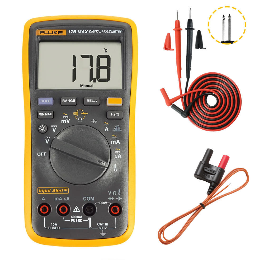 플루크 디지털테스터 Fluke-17B MAX-01 멀티미터 1000V 10A 온도, 1개 205,700원