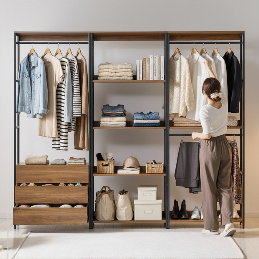 e스마트 솔리드 드레스룸 시스템장 맞춤 행거 시스템옷장 91,000원