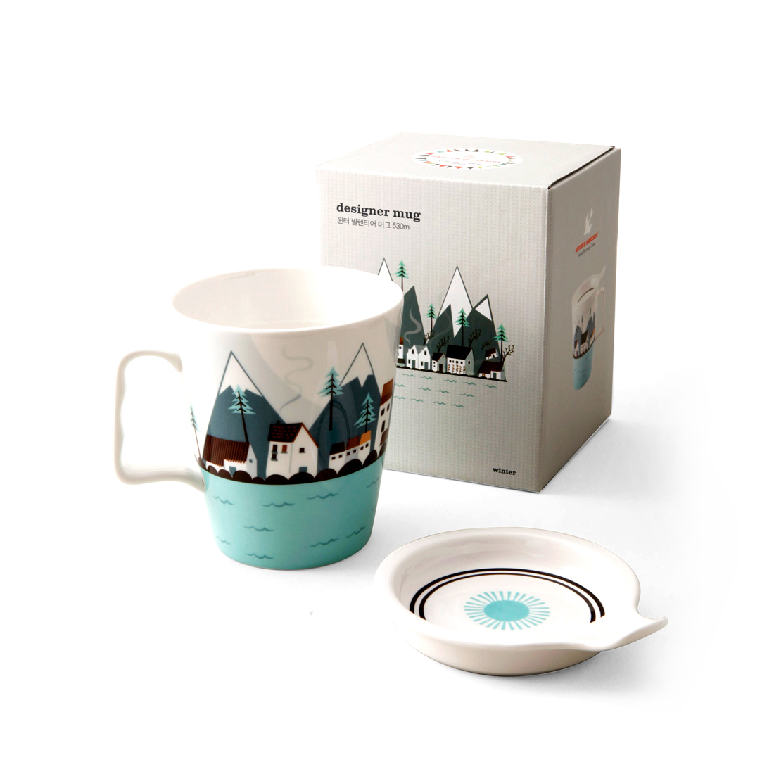 ZEN 산드라아이작슨 겨울ISAK 머그뚜껑 + 머그컵 530ml 23,400원