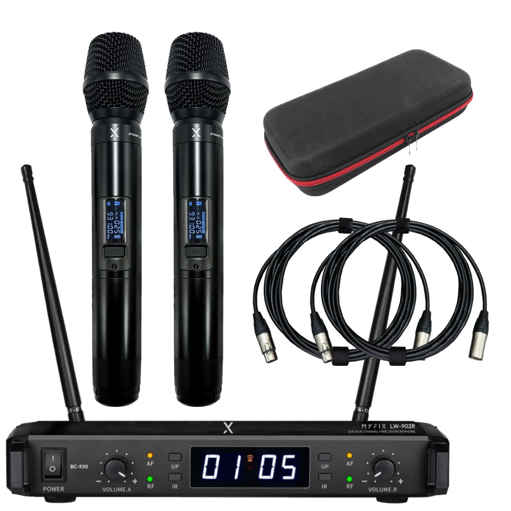 MYFIX LW-902R 2채널 무선마이크 핸드마이크 2개 마이픽스 LW902R 강의 보컬 360,000원