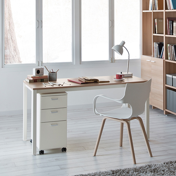 [두닷] 콰트로 컴퓨터 책상 1400x600, 에어화이트:에어화이트 124,000원