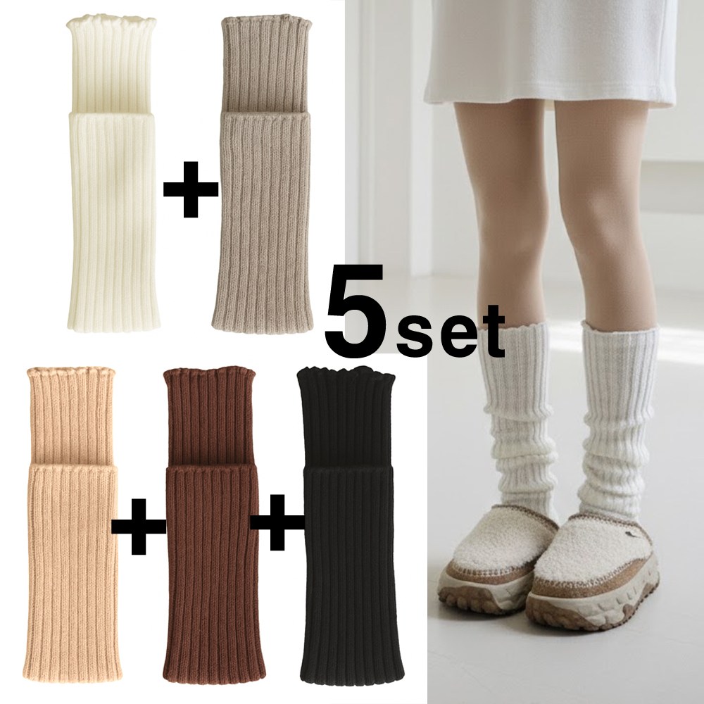 여성 레그워머 발토시 5종 셋트 골지니트 루즈삭스 20,000원