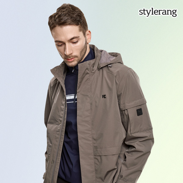 [김영주스포츠] 남성 춘추 모던 후드 경량 바람막이 자켓_생활발수 방수 아웃도어 캠핑 야외활동 추천 59,800원