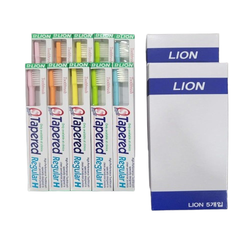 LION 슈퍼테이퍼드레귤러칫솔 섬세한 미세모 H, 5개입, 2세트 41,850원