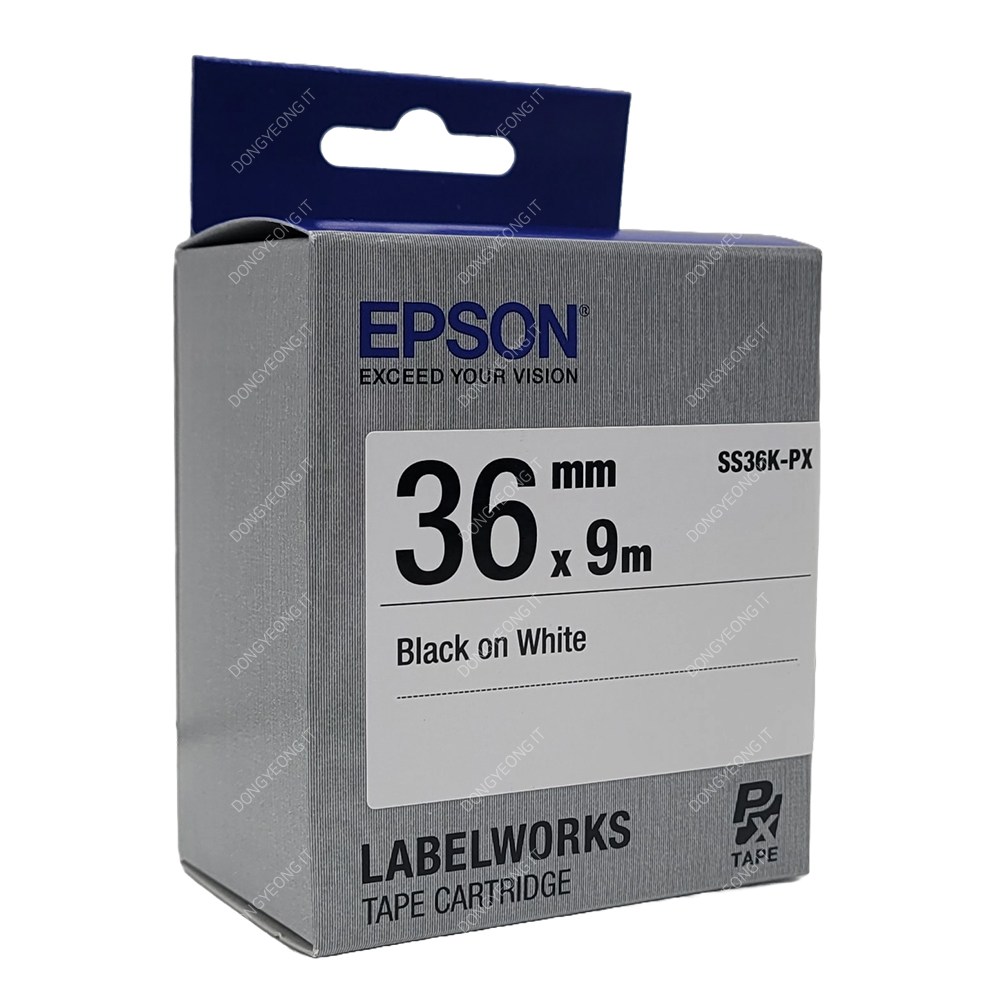 OK900P 정품 라벨 엡손 흰색 바탕 검정 글씨 36mm 24,700원