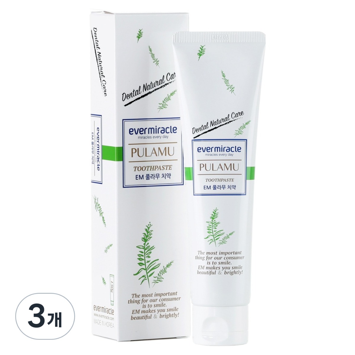 풀라무 에버미라클 EM 풀라무 치약, 150g, 3개 15,600원