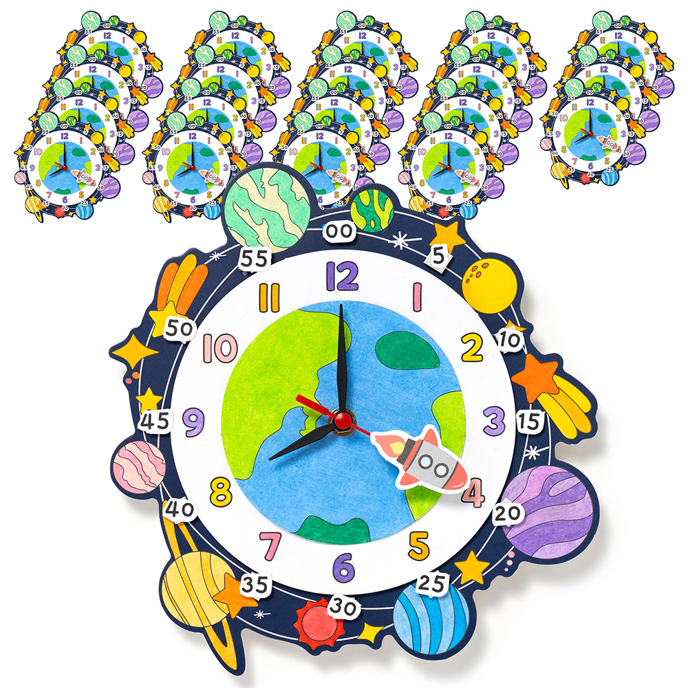 민화샵 종이 벽시계 만들기 세트 S230127, 우주(S230127A), 20세트 71,400원