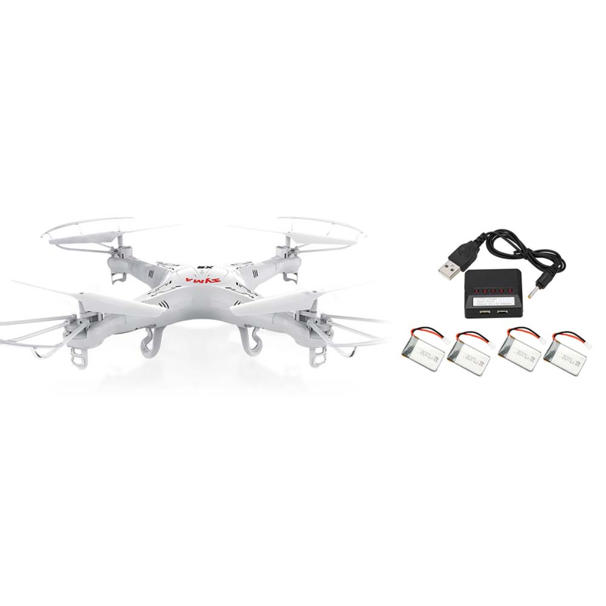SYMA X5 입문용 어린이 초등학생 교육용 드론, 시마X5드론화이트+X5배터리4개+5구충전, 1개 72,800원
