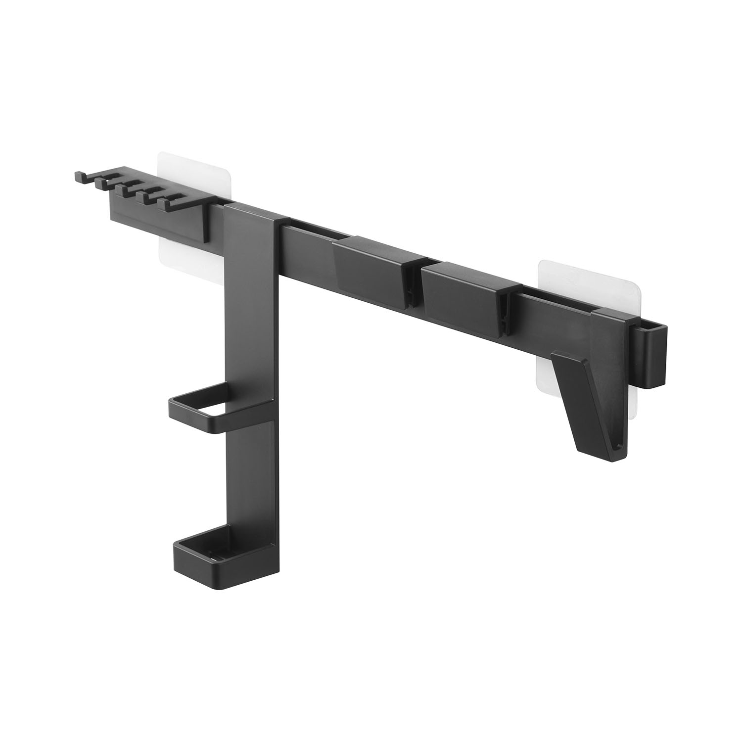 야마자키실업 필름 부착식 전동칫솔 & 치약 수납 세트 타워 1881/1882, 블랙, 1개 35,500원