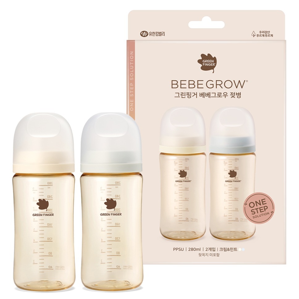 베베그로우 그린핑거 PPSU 트윈팩 젖병 2종 세트 29,620원