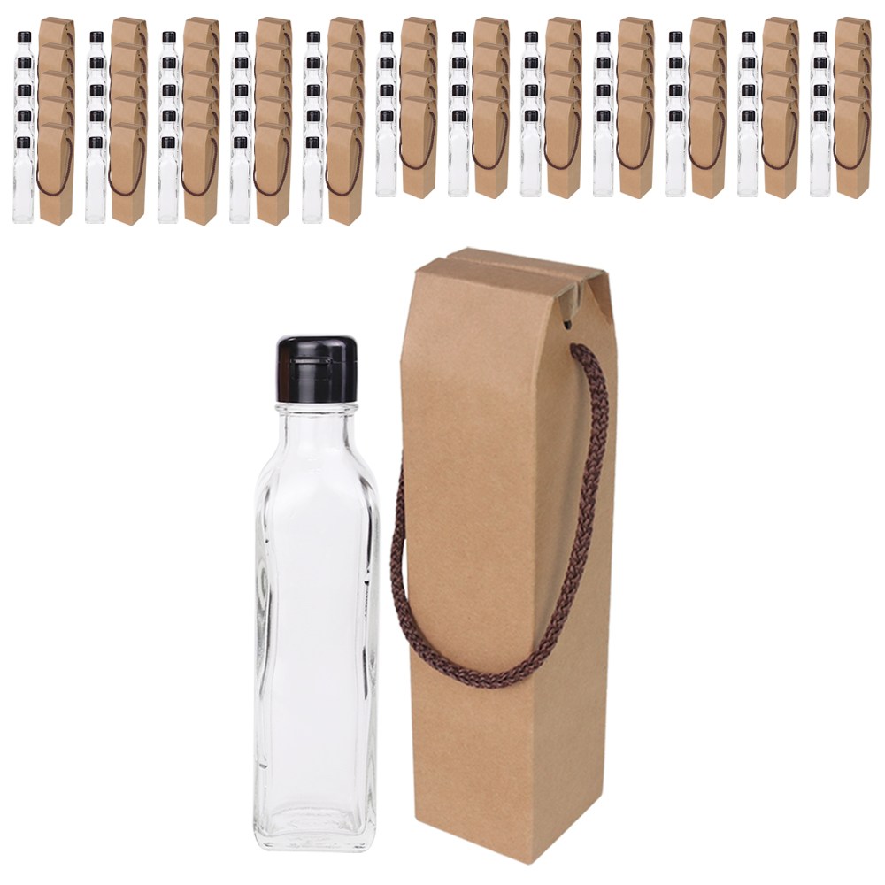 가인글로벌 사각기름병180FN 유리병 + 원터치캡(소) 블랙 + 포장박스, 54개, 180ml 73,000원