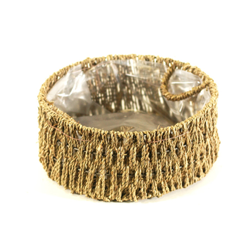 도시정원 라탄 왕골 낮은원형 바구니 16,500원